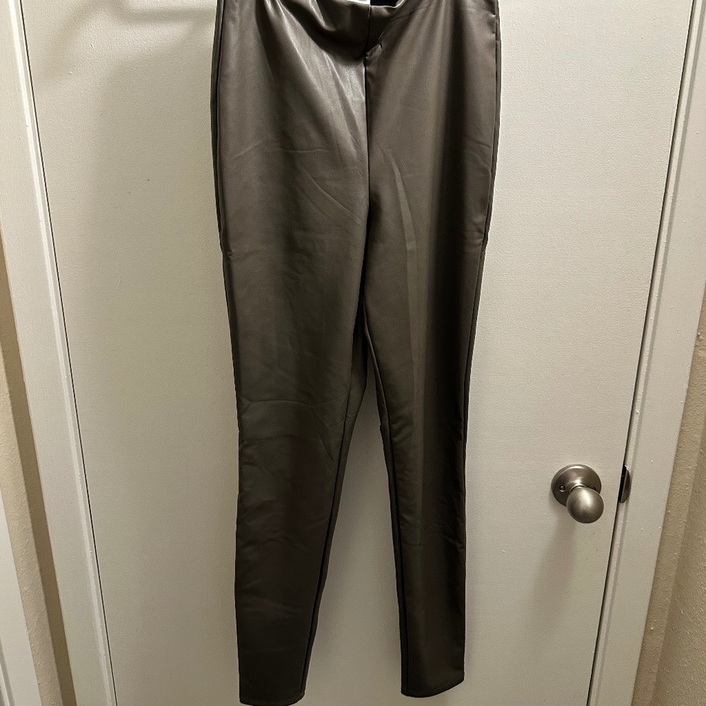 EXPRESS HIGH RISE FAUX LEATHER LEGGINGS